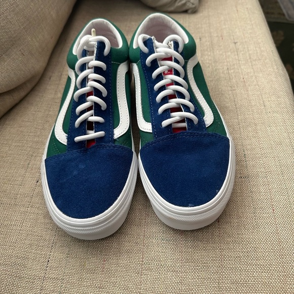New Vans Men's Green and Blue Sneakers size men 6 women size 7 1/2 - Picture 1 of 6